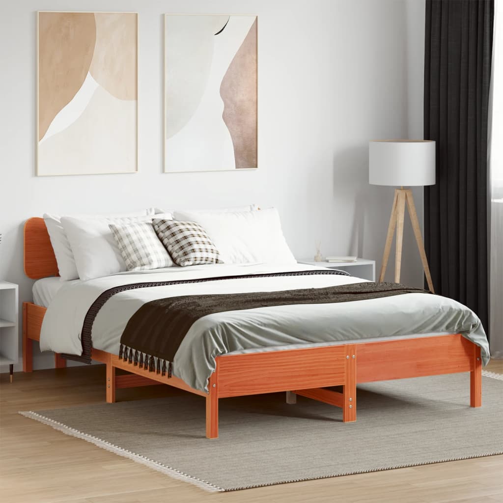 Bed Frame Without Mattress Small Double Solid Wood Pine