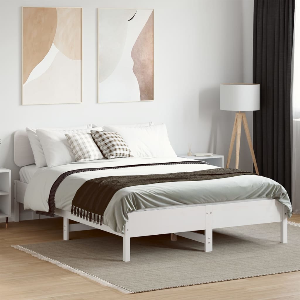 Bed Frame Without Mattress Small Double Solid Wood Pine