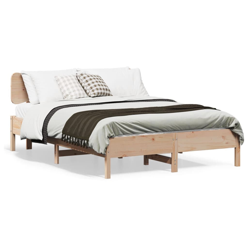 Bed Frame Without Mattress Small Double Solid Wood Pine