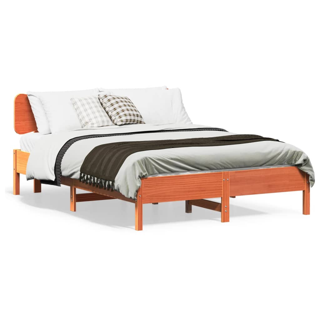Bed Frame Without Mattress Small Double Solid Wood Pine