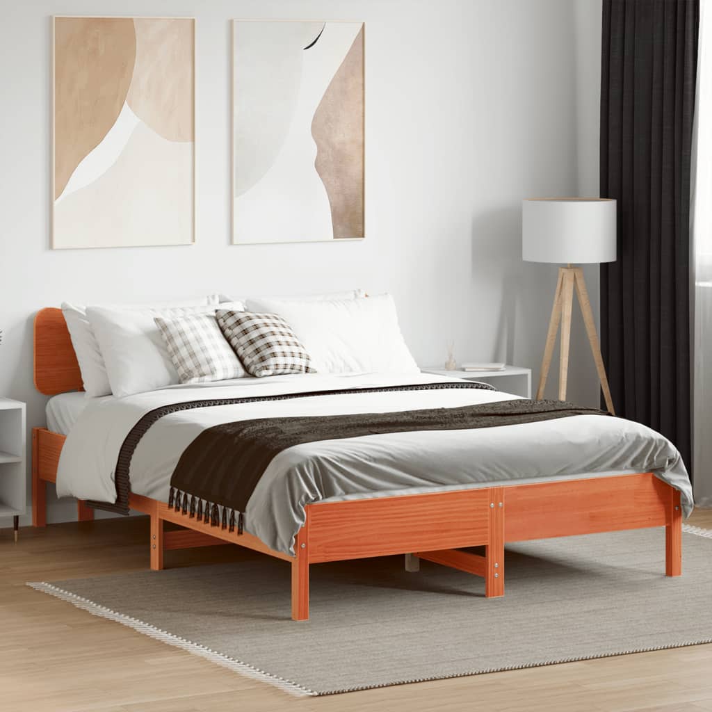 Bed Frame Without Mattress Small Double Solid Wood Pine