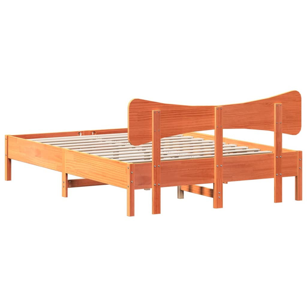Bed Frame Without Mattress Small Double Solid Wood Pine
