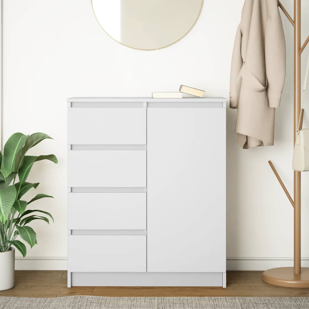 Sideboard Storage Cabinet Drawers Engineered Wood 71X35X84Cm Modern Smoked Oak 7