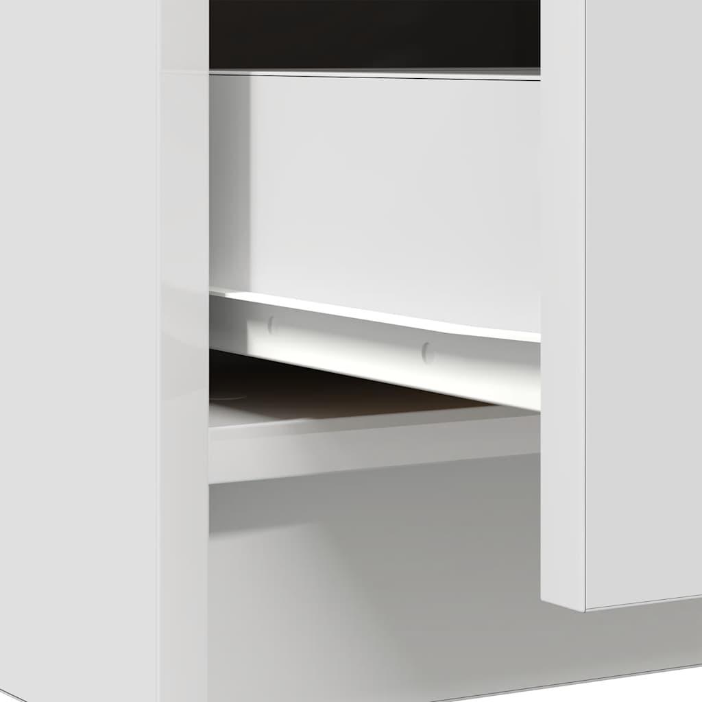 Sideboard Storage Cabinet Drawers Engineered Wood 71X35X84Cm Modern Smoked Oak 7