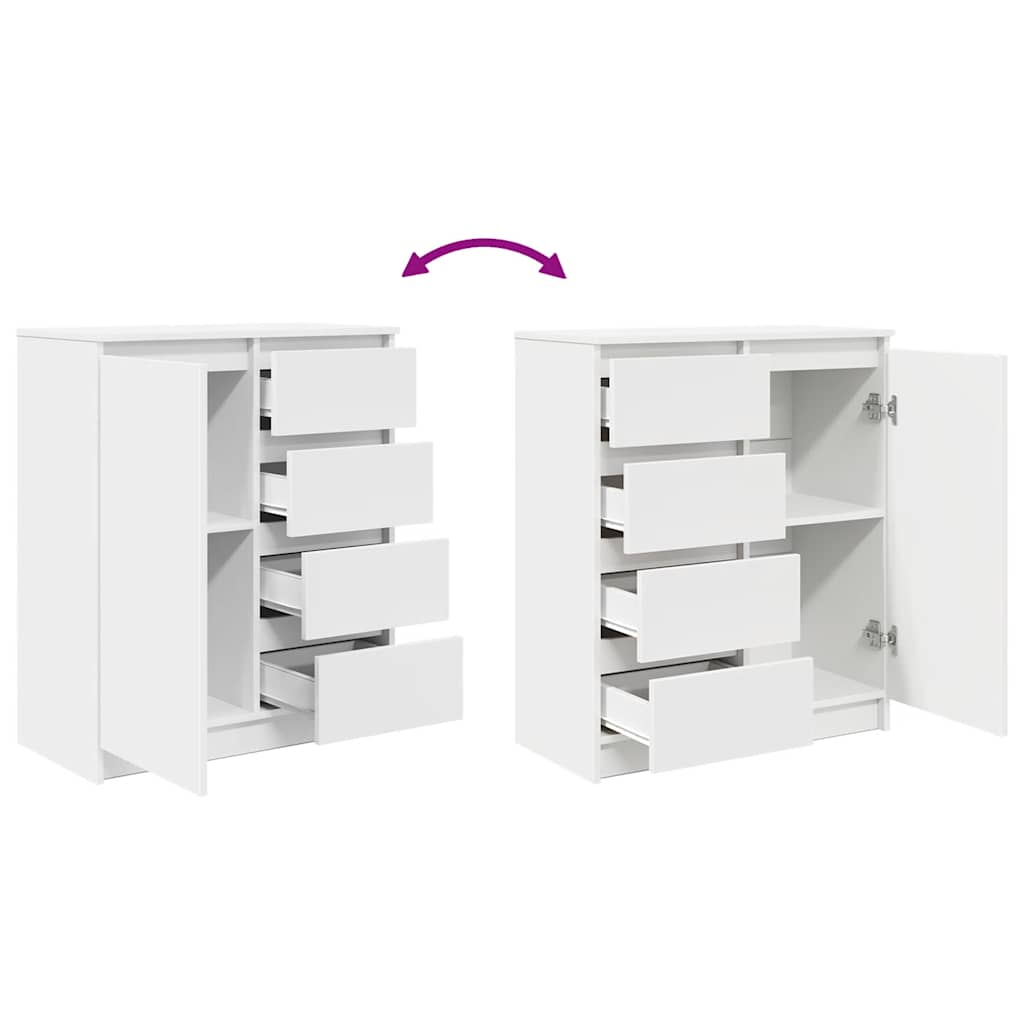 Sideboard Storage Cabinet Drawers Engineered Wood 71X35X84Cm Modern Smoked Oak 7