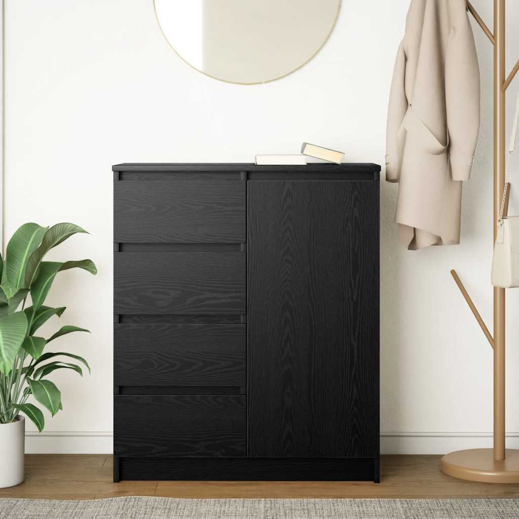 Sideboard Storage Cabinet Drawers Engineered Wood 71X35X84Cm Modern Smoked Oak 7