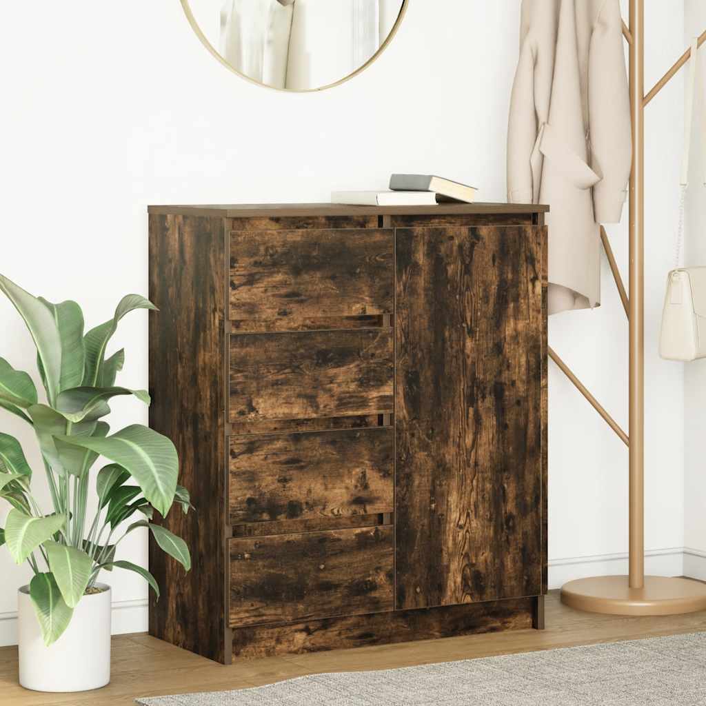 Sideboard With Drawers 71X35X84 Cm Engineered Wood