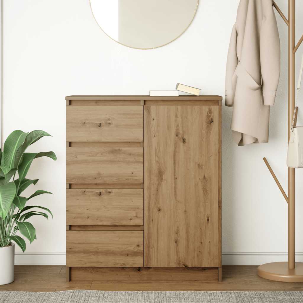 Sideboard With Drawers 71X35X84 Cm Engineered Wood