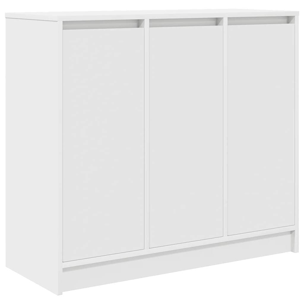 Sideboard Engineered Wood Storage Cabinet 85X34X76Cm Living Room Cupboard White