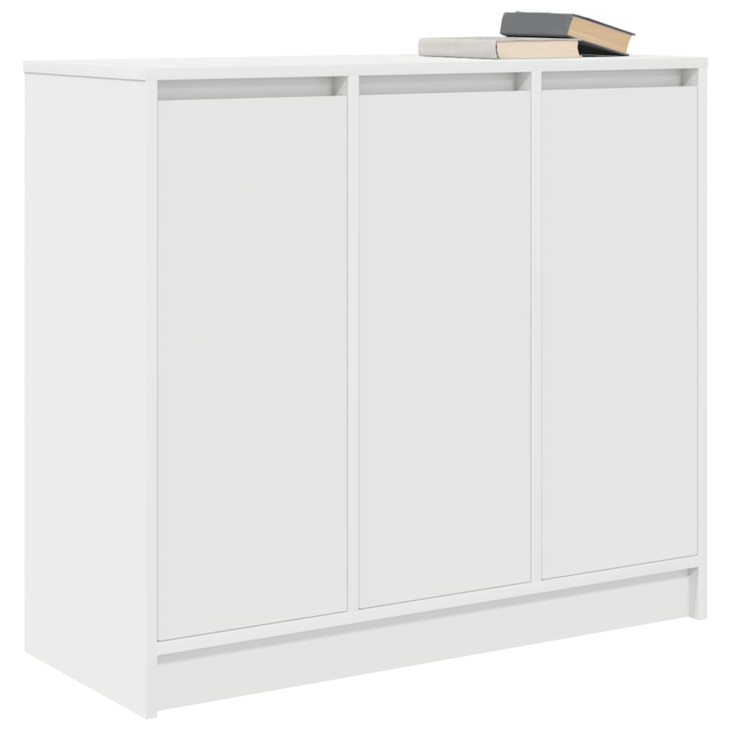 Sideboard Engineered Wood Storage Cabinet 85X34X76Cm Living Room Cupboard White
