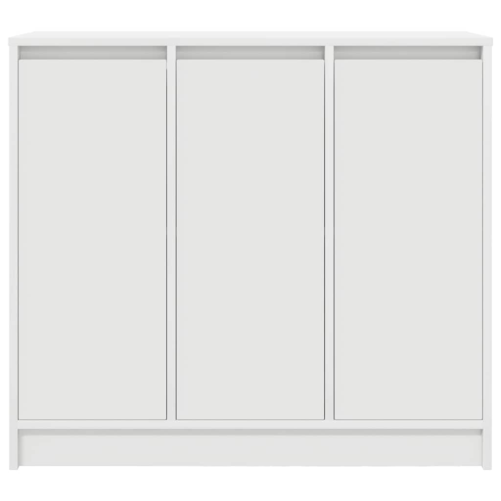 Sideboard Engineered Wood Storage Cabinet 85X34X76Cm Living Room Cupboard White