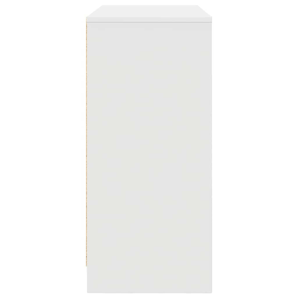 Sideboard Engineered Wood Storage Cabinet 85X34X76Cm Living Room Cupboard White