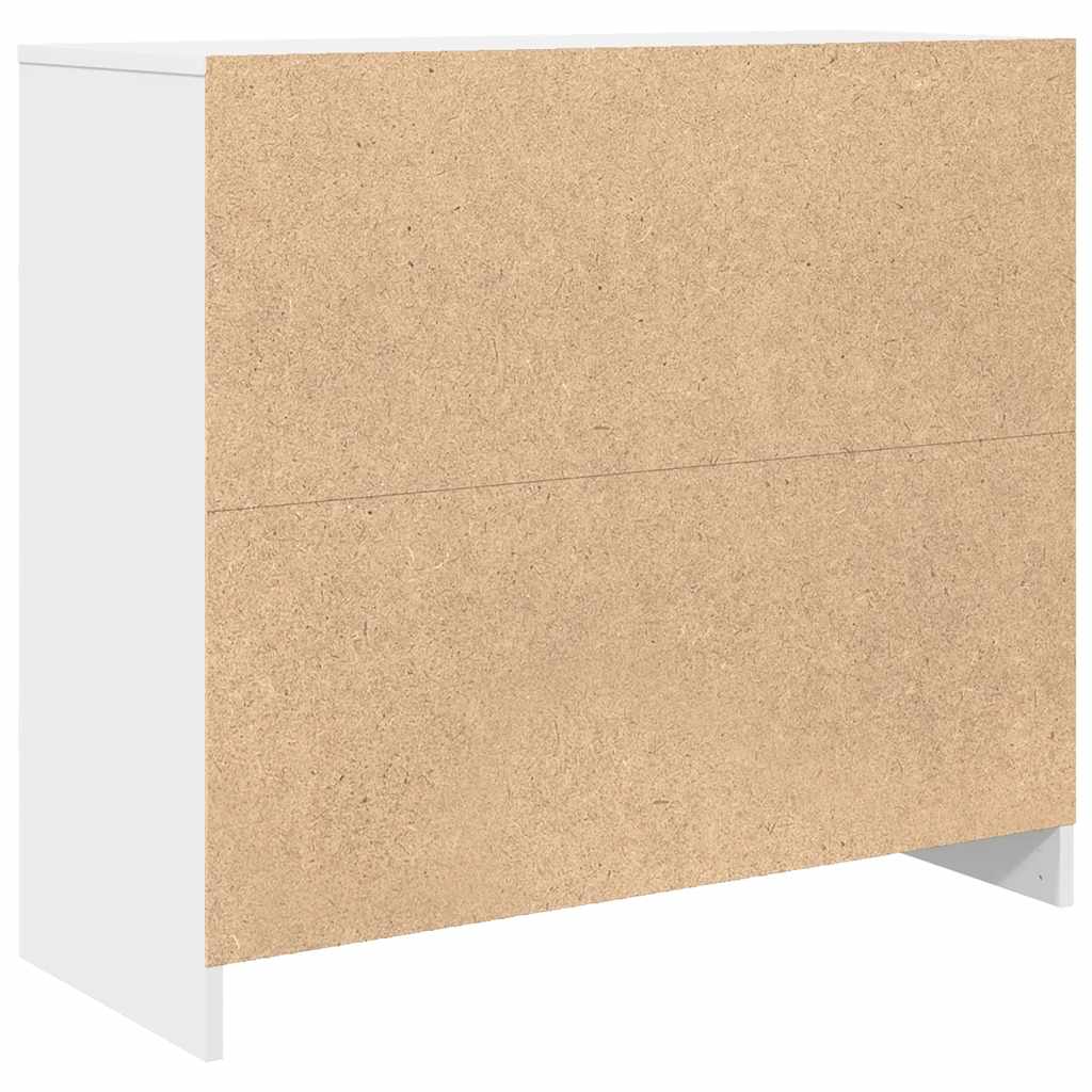 Sideboard Engineered Wood Storage Cabinet 85X34X76Cm Living Room Cupboard White