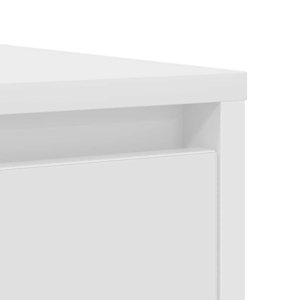 Sideboard Engineered Wood Storage Cabinet 85X34X76Cm Living Room Cupboard White