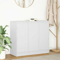 Sideboard Engineered Wood Storage Cabinet 85X34X76Cm Living Room Cupboard White