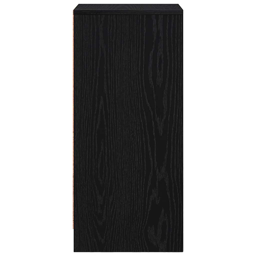 Sideboard 29.5X34X76 Cm Engineered Wood Concrete Grey Artisan Oak Smoked Oak 29.