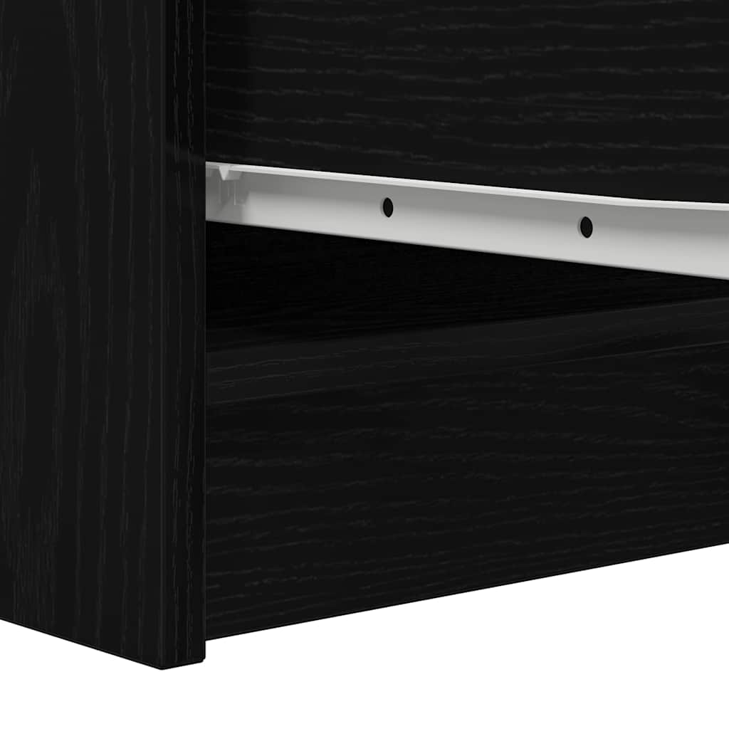 Sideboard 29.5X34X76 Cm Engineered Wood Concrete Grey Artisan Oak Smoked Oak 29.