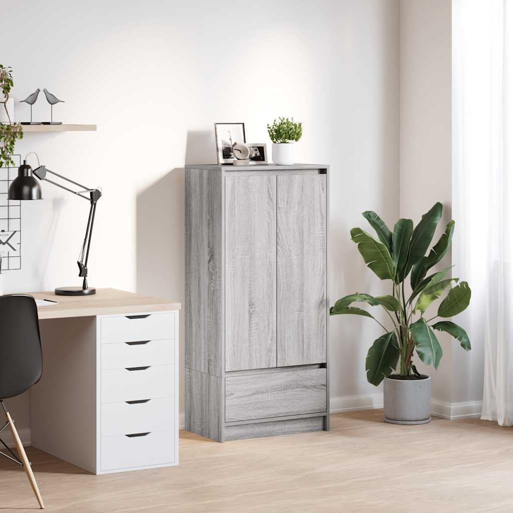 Cabinet With Drawer 55.5X34X119.5 Cm Engineered Wood