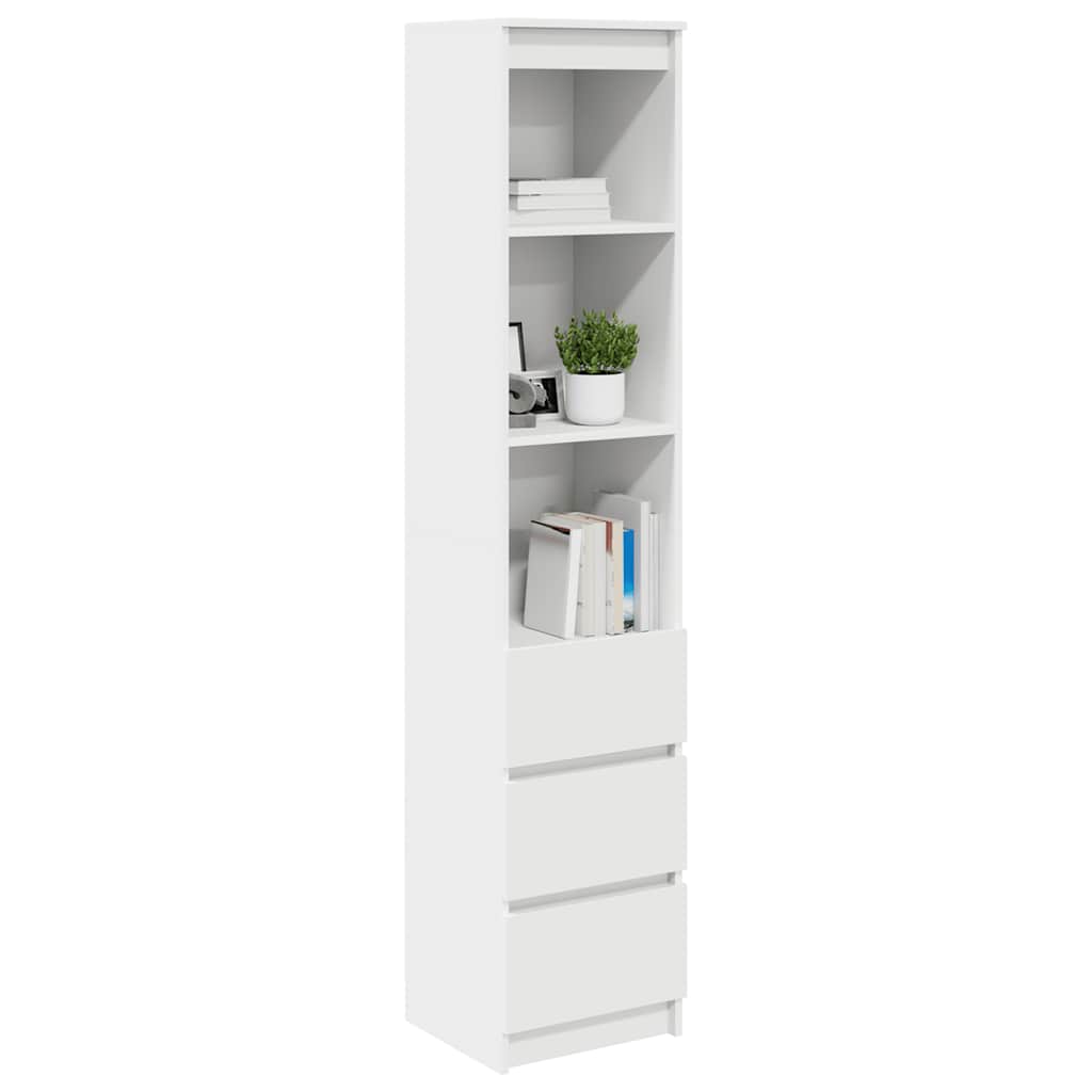 Sideboard Engineered Wood Highboard Storage Cabinet 37.5X35X180Cm Tall Cupboard
