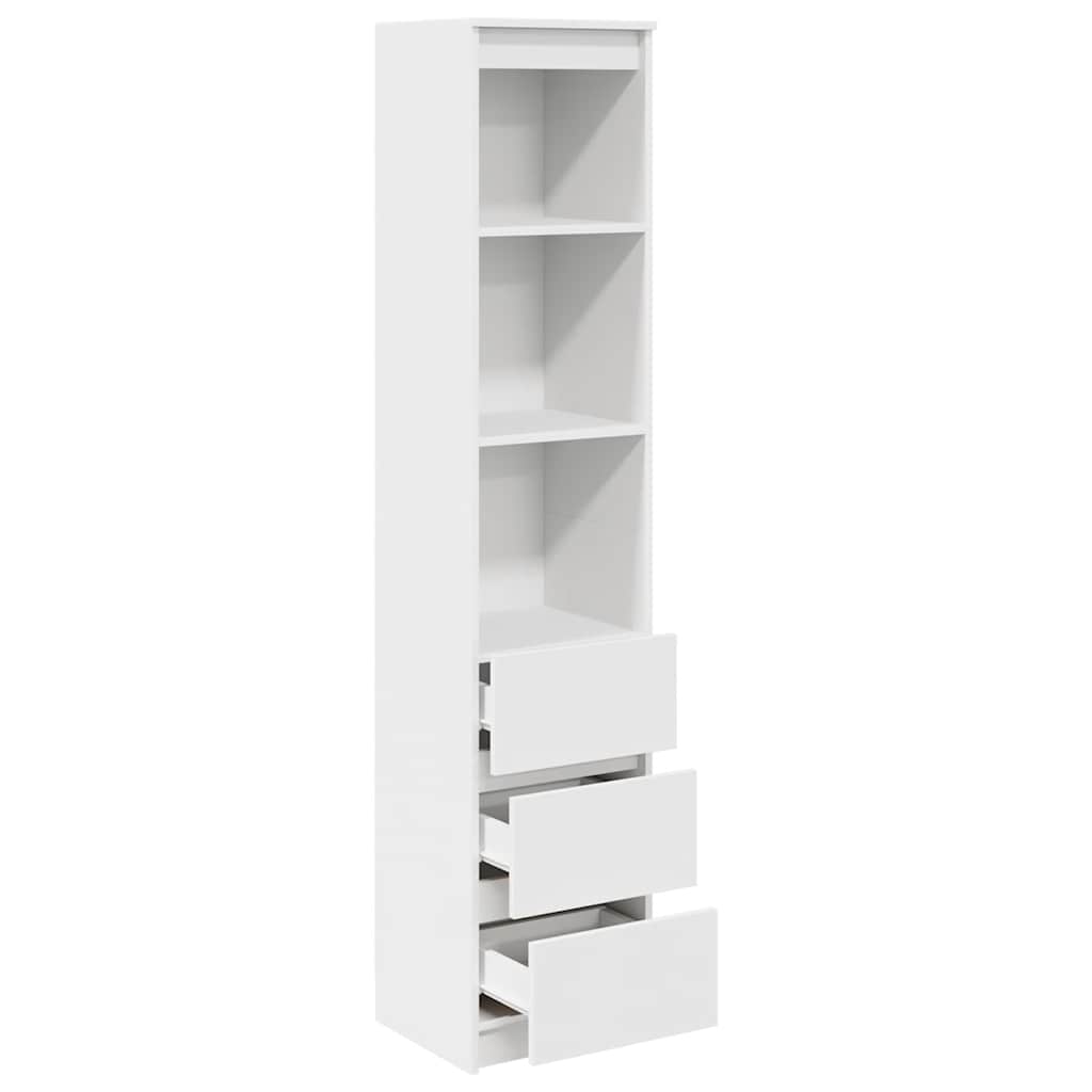 Sideboard Engineered Wood Highboard Storage Cabinet 37.5X35X180Cm Tall Cupboard