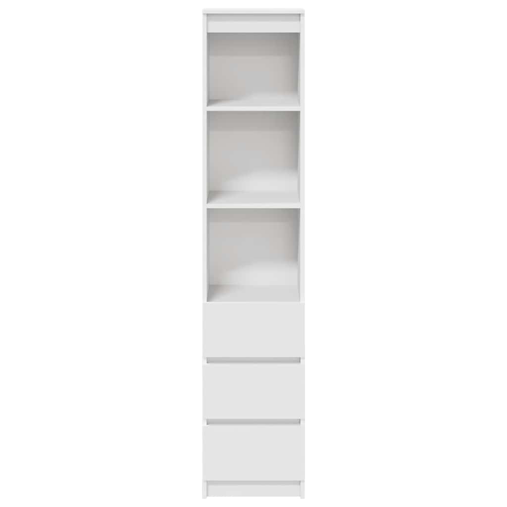 Sideboard Engineered Wood Highboard Storage Cabinet 37.5X35X180Cm Tall Cupboard