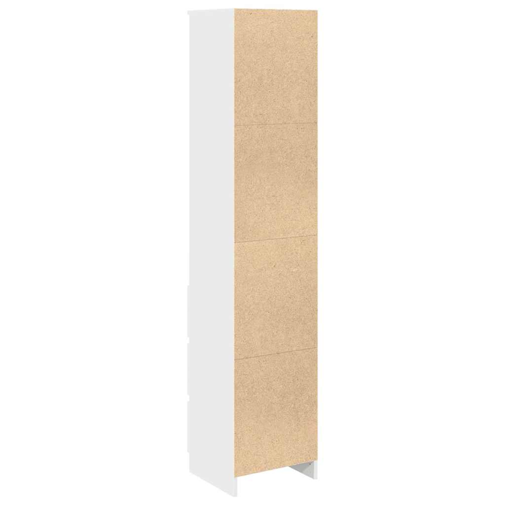 Sideboard Engineered Wood Highboard Storage Cabinet 37.5X35X180Cm Tall Cupboard