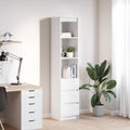 Sideboard Engineered Wood Highboard Storage Cabinet 37.5X35X180Cm Tall Cupboard