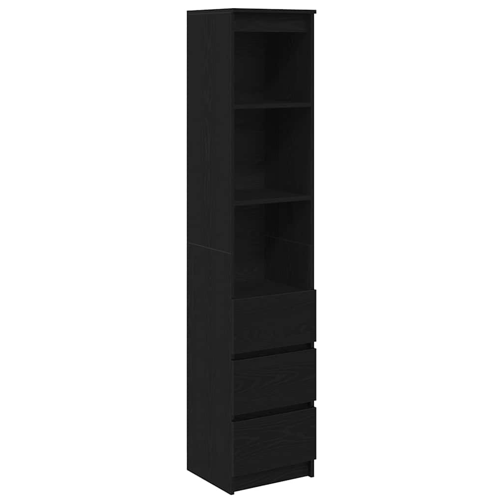 Sideboard Engineered Wood Highboard Storage Cabinet 37.5X35X180Cm Tall Cupboard