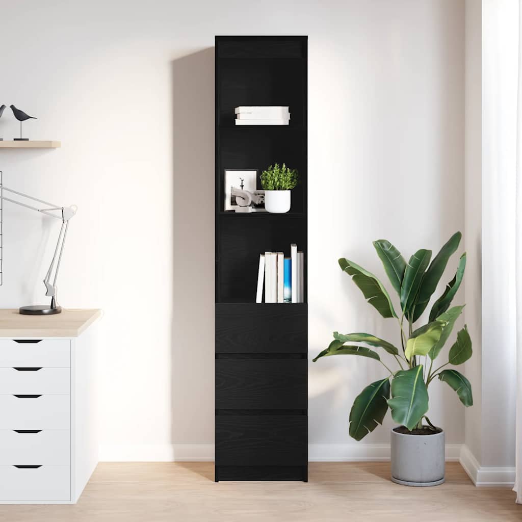 Sideboard Engineered Wood Highboard Storage Cabinet 37.5X35X180Cm Tall Cupboard