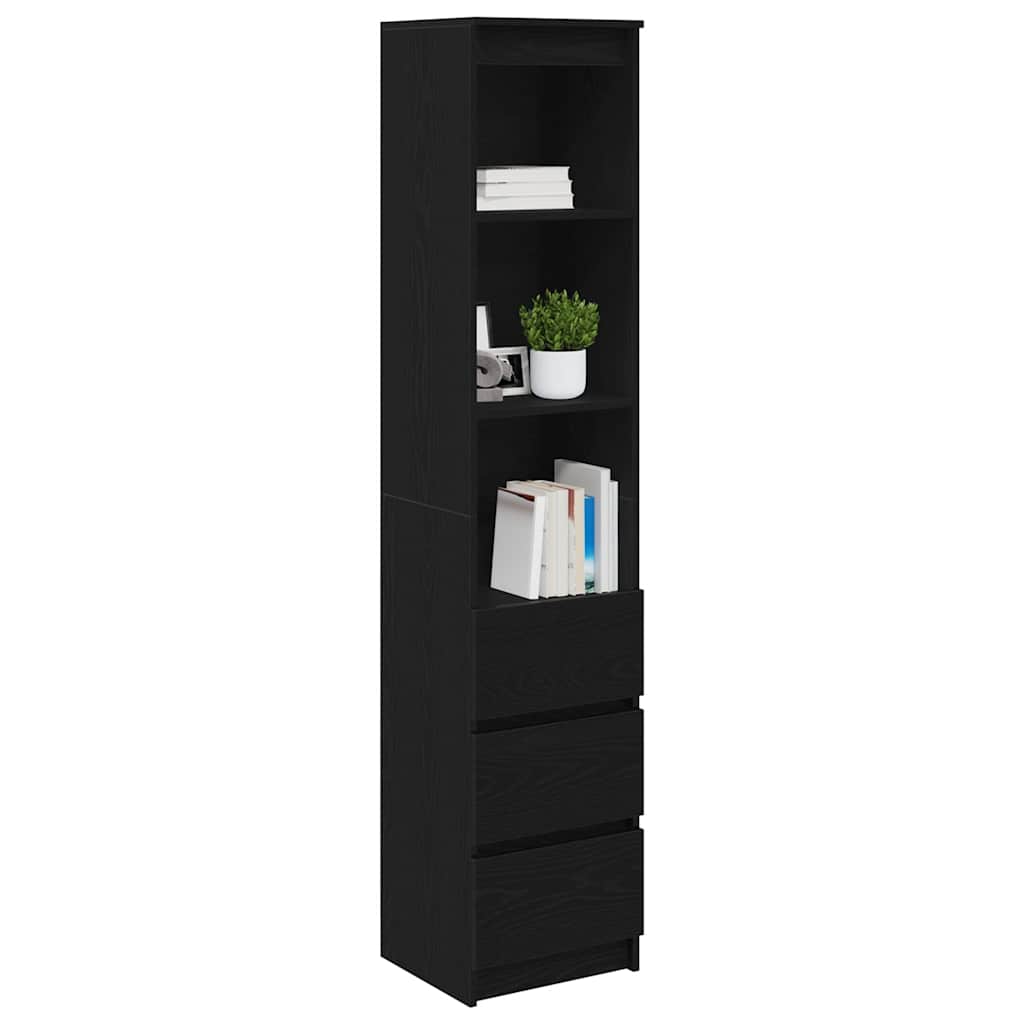 Sideboard Engineered Wood Highboard Storage Cabinet 37.5X35X180Cm Tall Cupboard