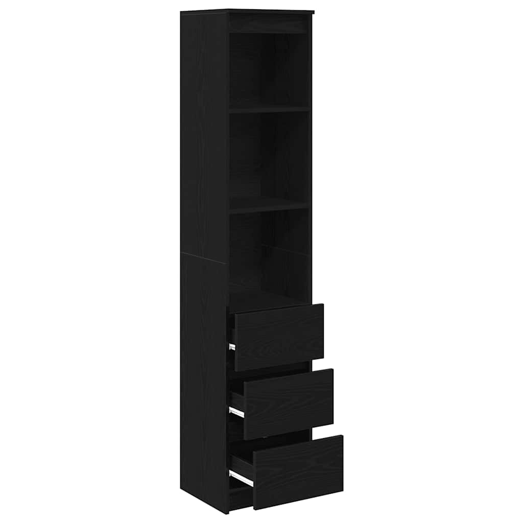 Sideboard Engineered Wood Highboard Storage Cabinet 37.5X35X180Cm Tall Cupboard