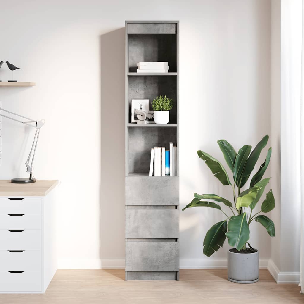 Highboard 37.5X35X180 Cm Engineered Wood