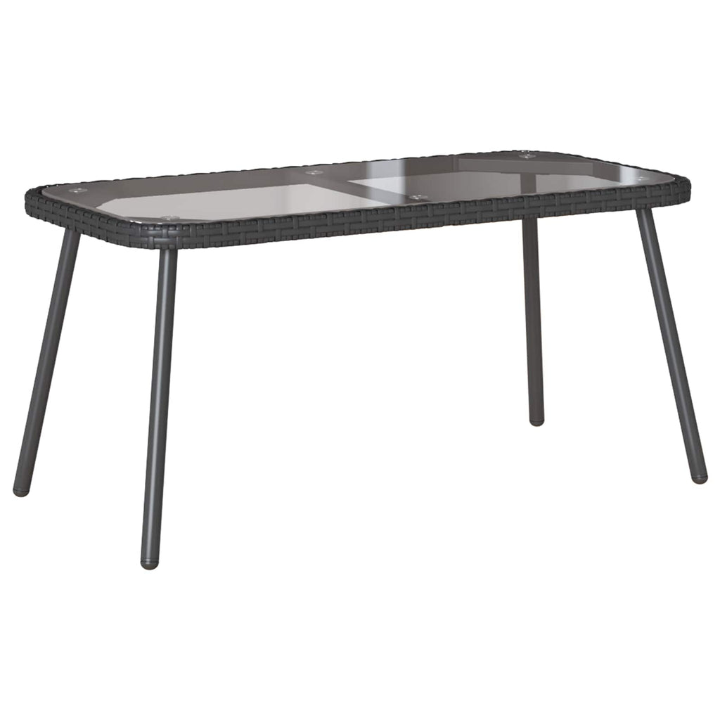 Outdoor Table Poly Rattan Coffee Garden Patio Furniture Brown 90x45cm Black 90 c