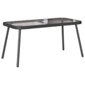 Outdoor Table Poly Rattan Coffee Garden Patio Furniture Brown 90x45cm Black 90 c