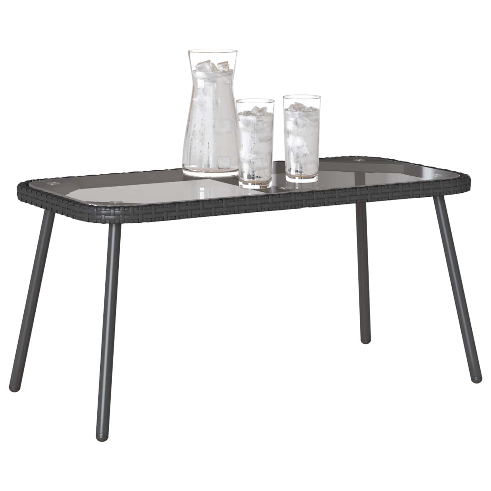 Coffee Table 90 X 45 X 43 Cm Poly Rattan