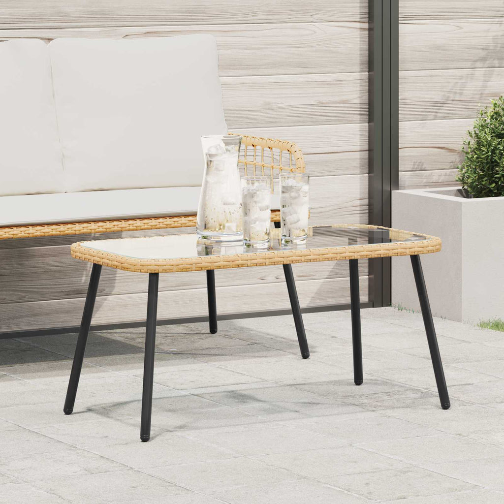 Coffee Table 90 X 45 X 43 Cm Poly Rattan