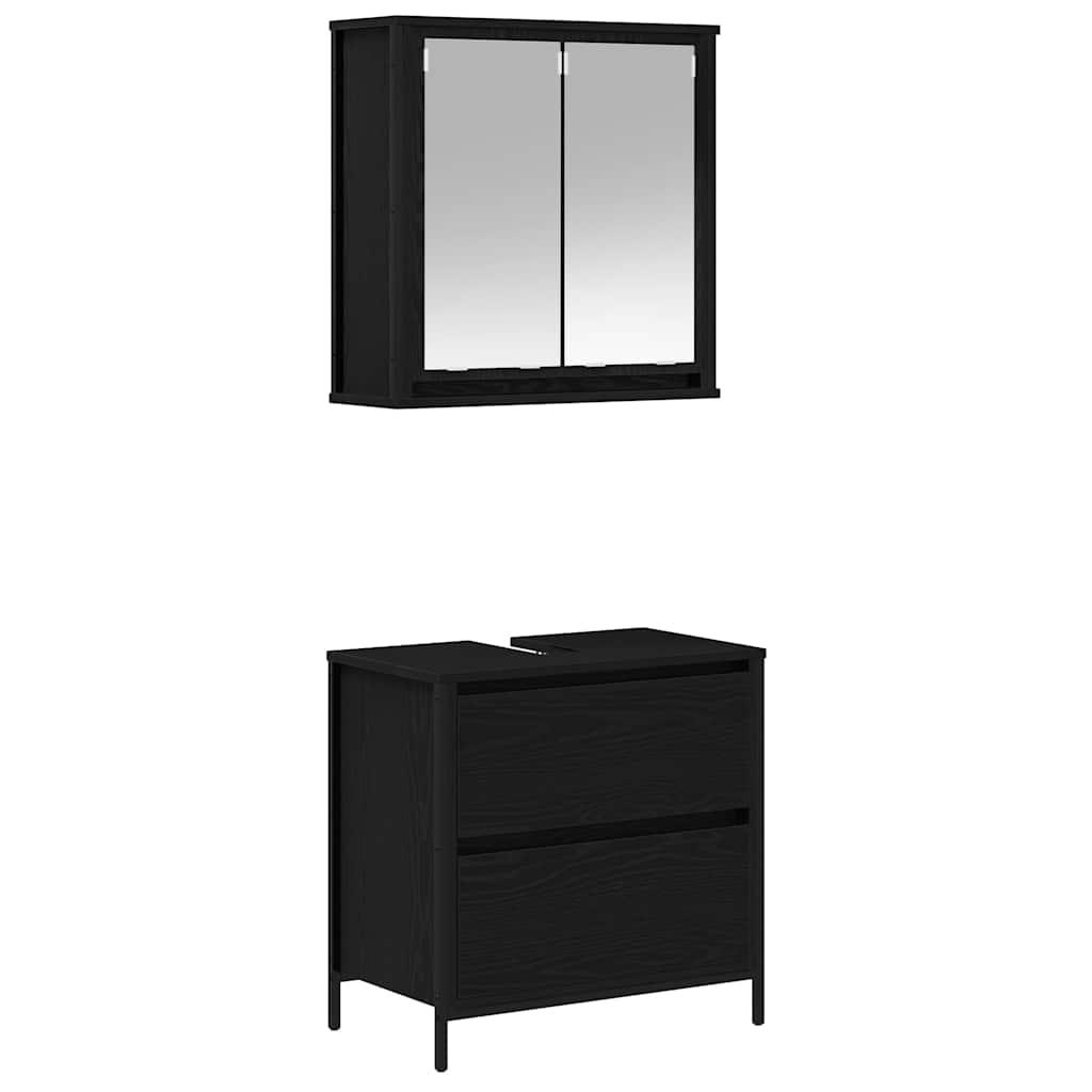 Bathroom Furniture Set 2 Piece Engineered Wood
