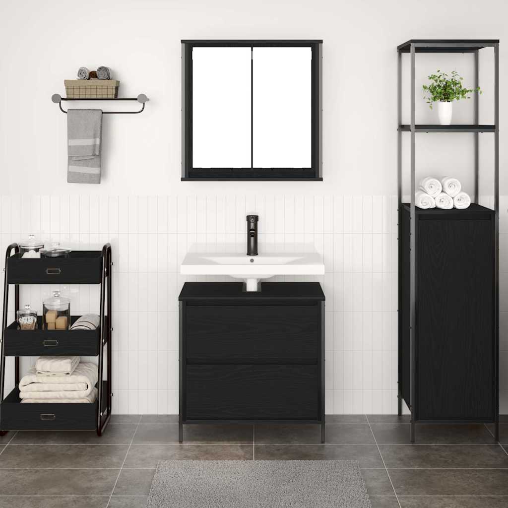Bathroom Furniture Set 2 Piece Engineered Wood