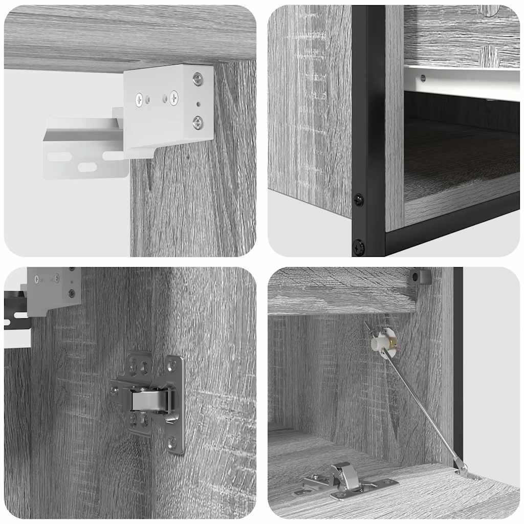 2 Piece Bathroom Furniture Set Engineered Wood