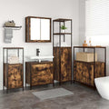 Bathroom Furniture Set Shelf 5 Pcs Brown Engineered Wood