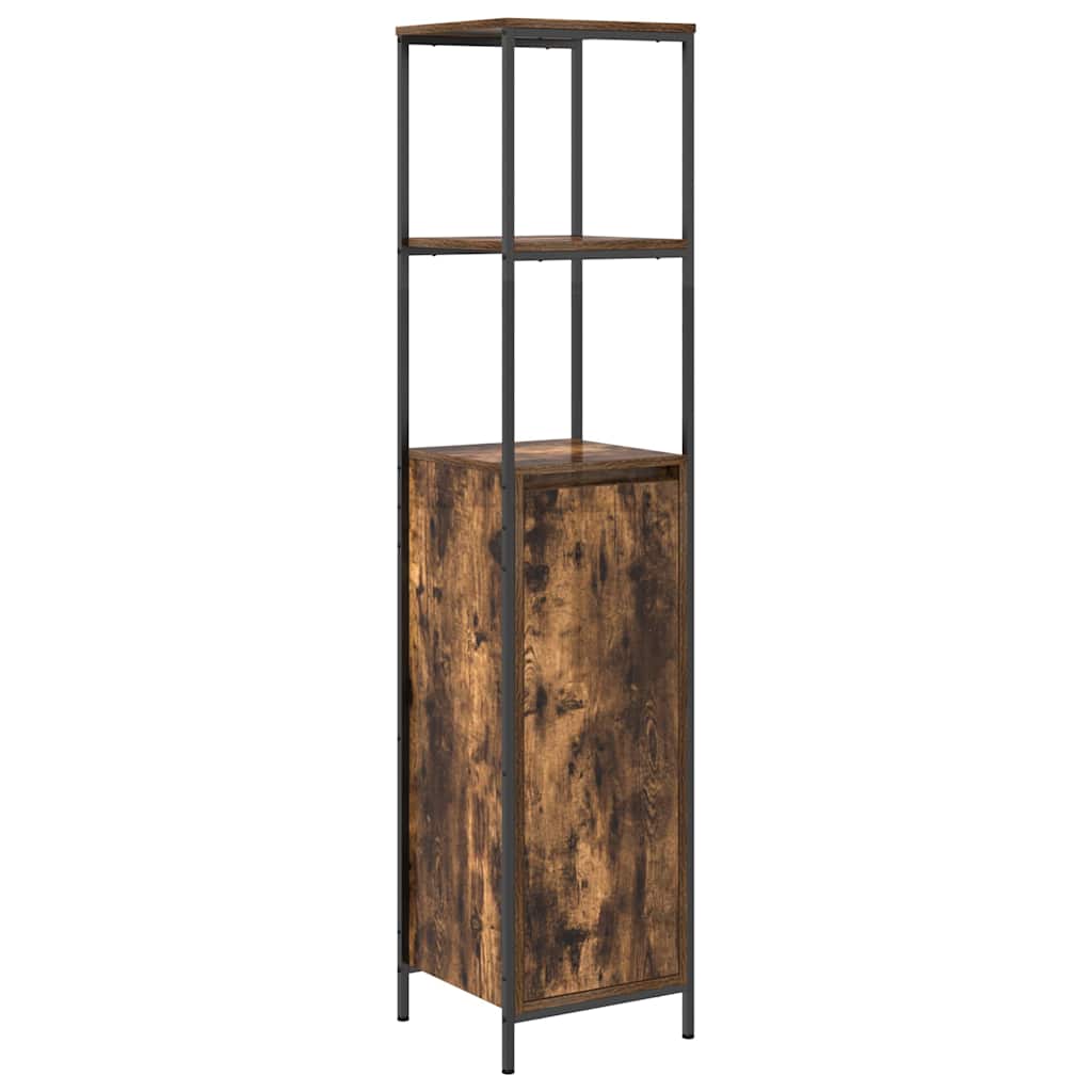 Bathroom Furniture Set Shelf 5 Pcs Brown Engineered Wood