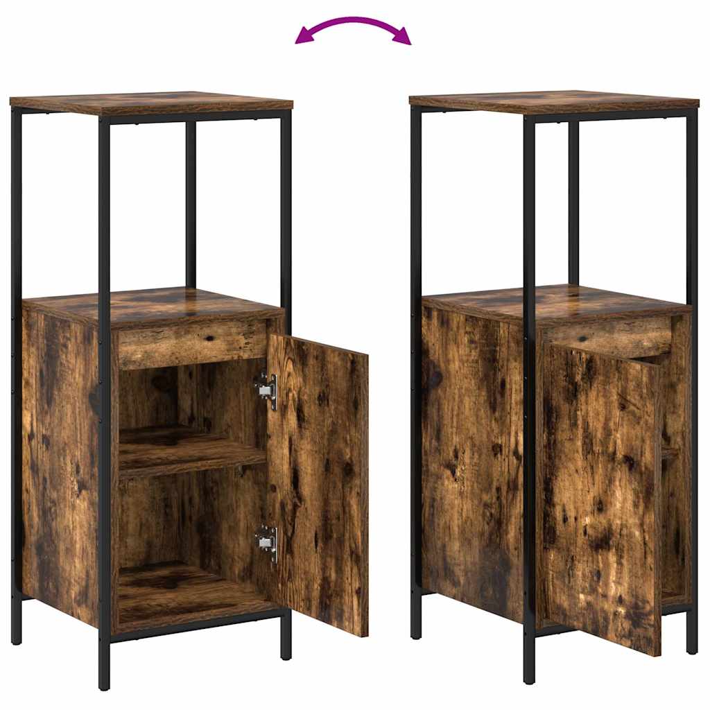 Bathroom Furniture Set Shelf 5 Pcs Brown Engineered Wood