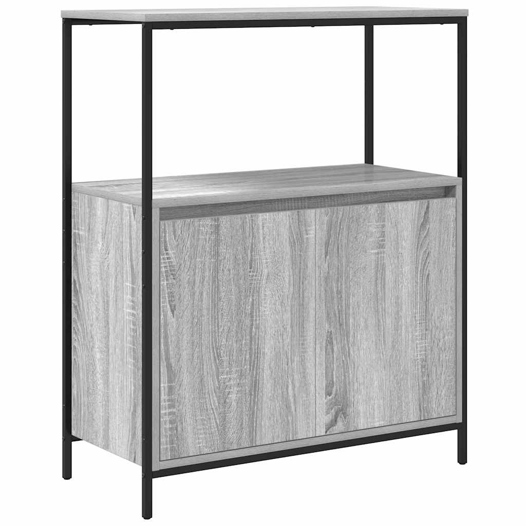 Bathroom Furniture Set With Shelf 5 Pcs Grey Engineered Wood