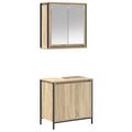 2 Piece Bathroom Furniture Set Engineered Wood