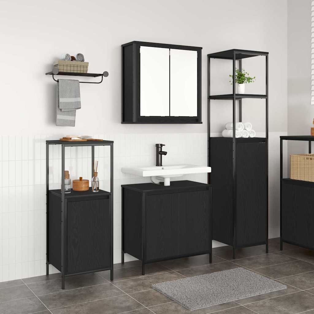 2 Piece Bathroom Furniture Set Engineered Wood