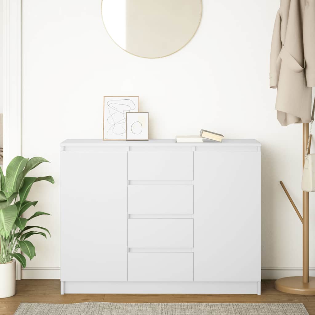 Sideboard With Drawers 100.5X35X76 Cm Engineered Wood