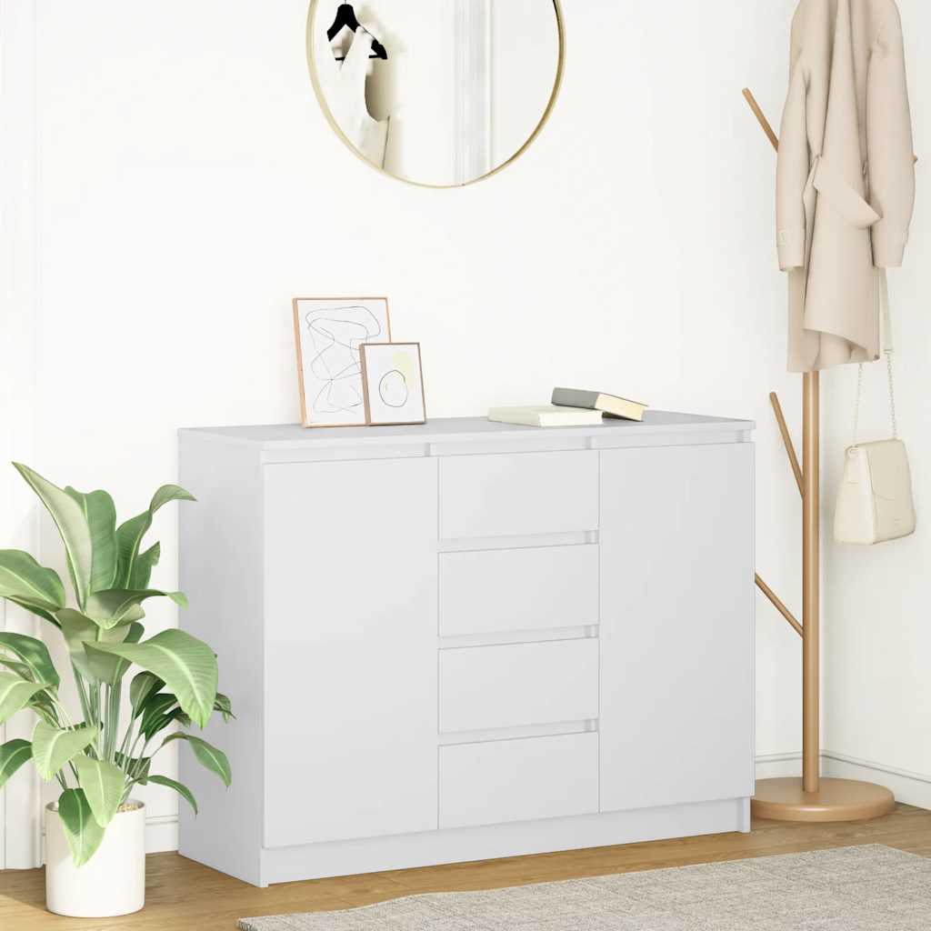 Sideboard With Drawers 100.5X35X76 Cm Engineered Wood
