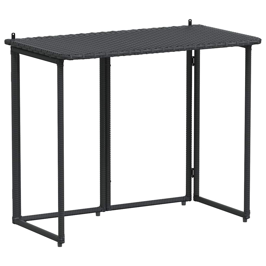 Folding Garden Table 90X51X75 Cm Poly Rattan
