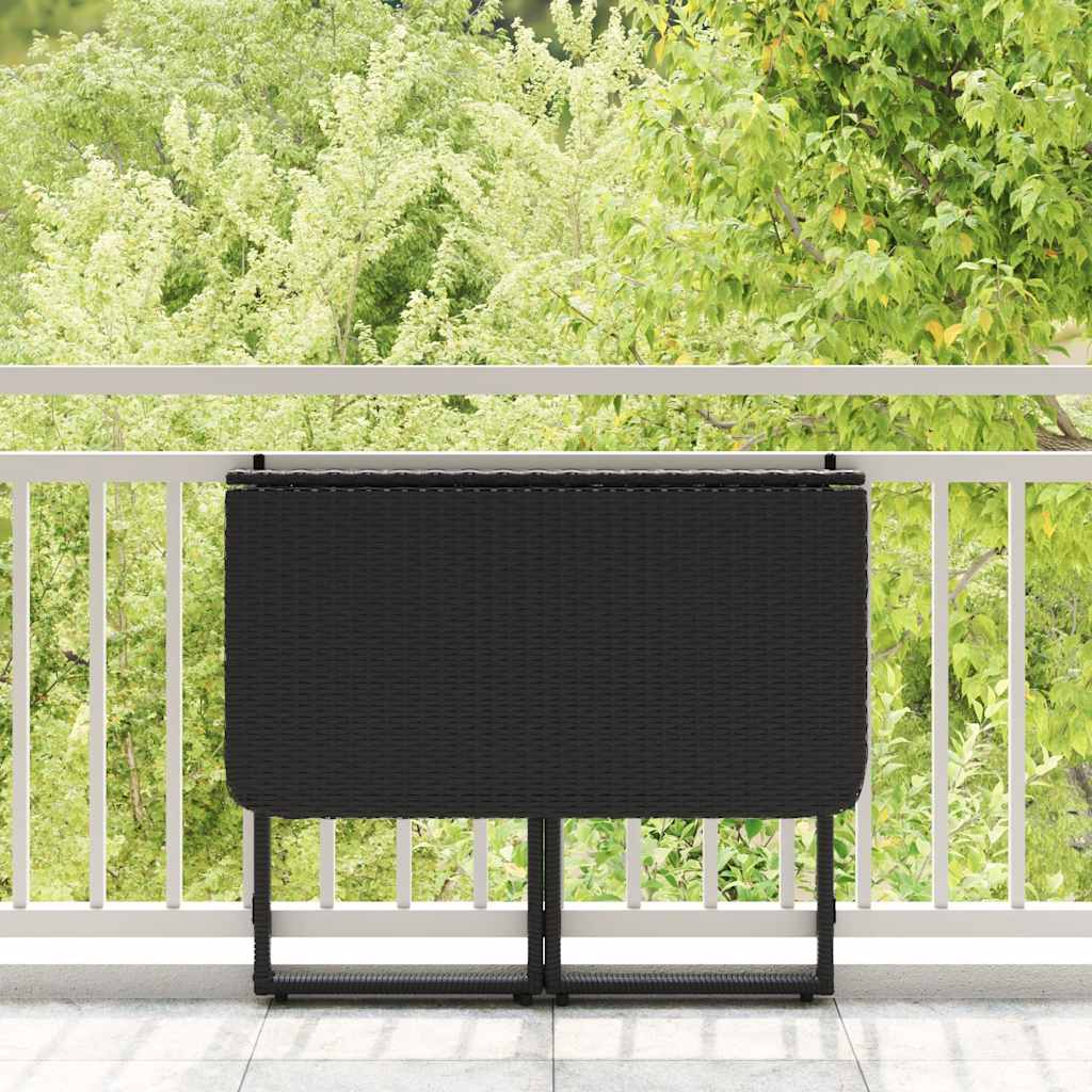 Folding Garden Table 90X51X75 Cm Poly Rattan - Model 4108254