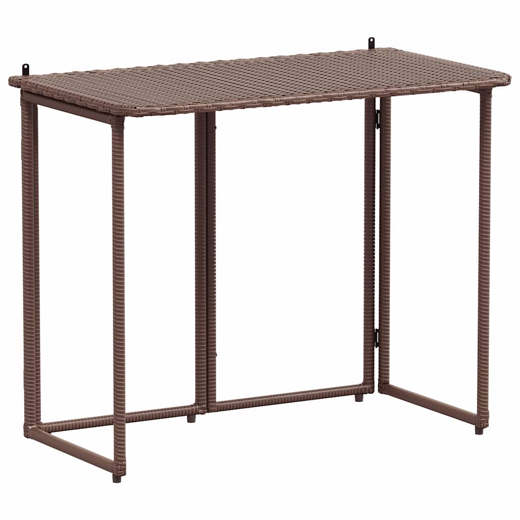 Folding Garden Table 90X51X75 Cm Poly Rattan - Model 4108254